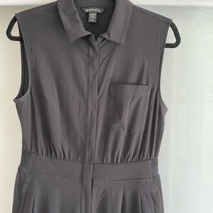 Athleta 6/Petite Women's Black  Sleeveless Brooklyn Wide Leg  Jumpsuit